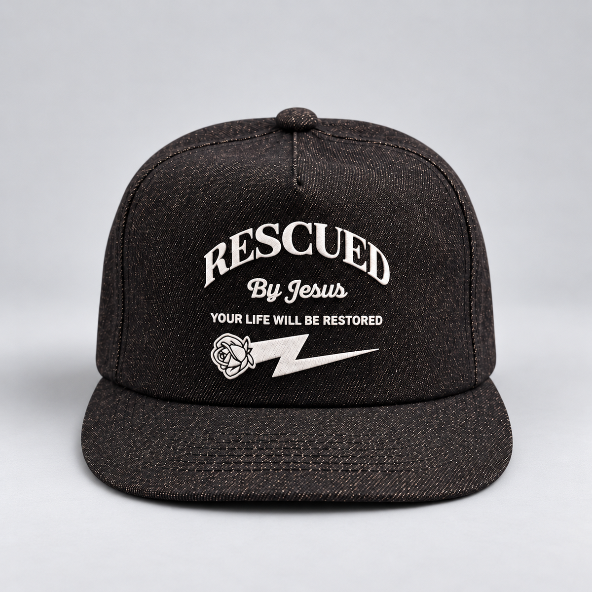 Black Denim Cap