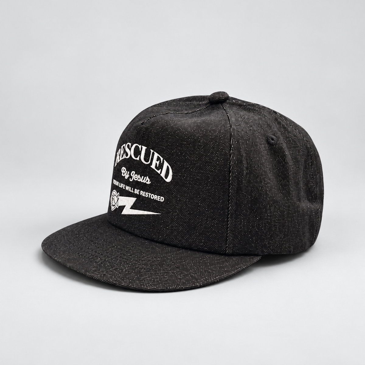 Black Denim Cap