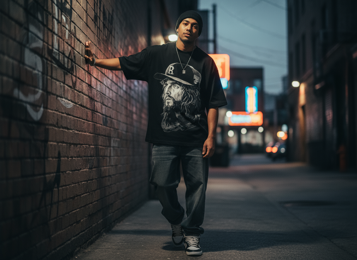 Jesus Tee Black (Extra Oversize)