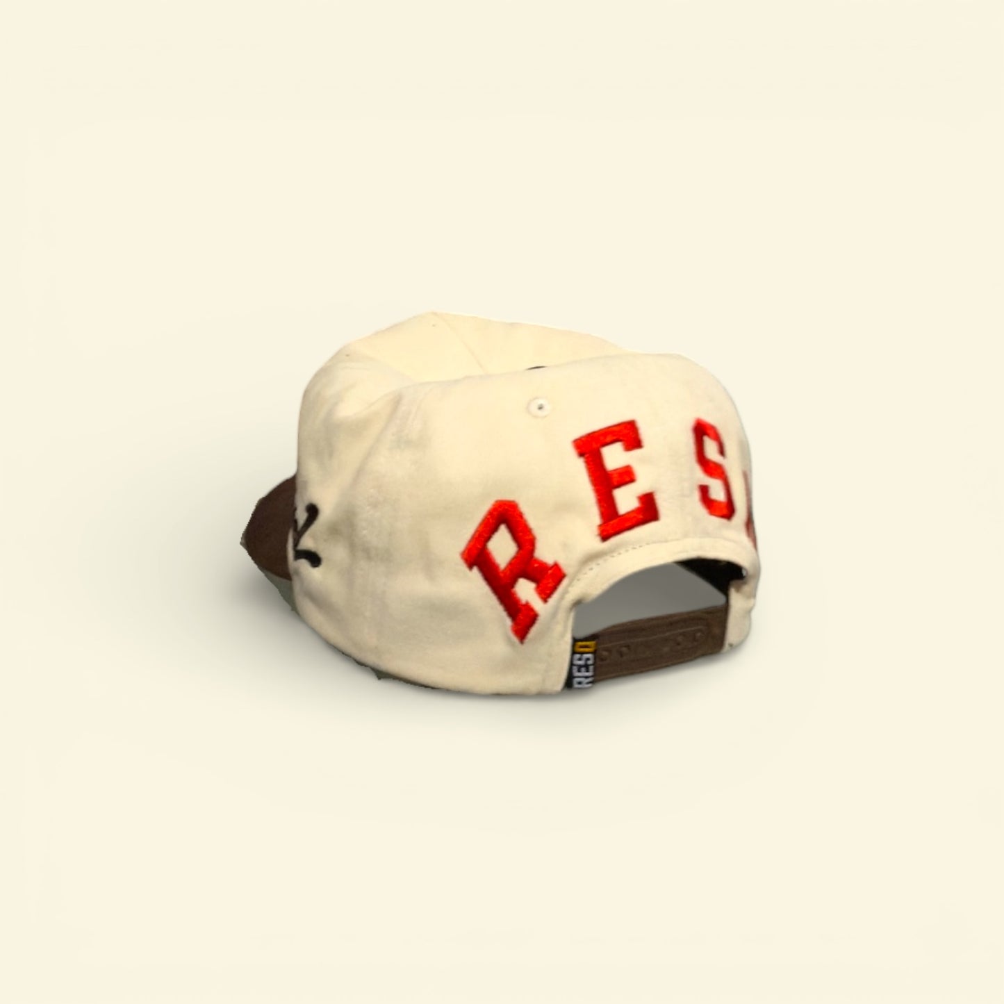 Cream Red Cap