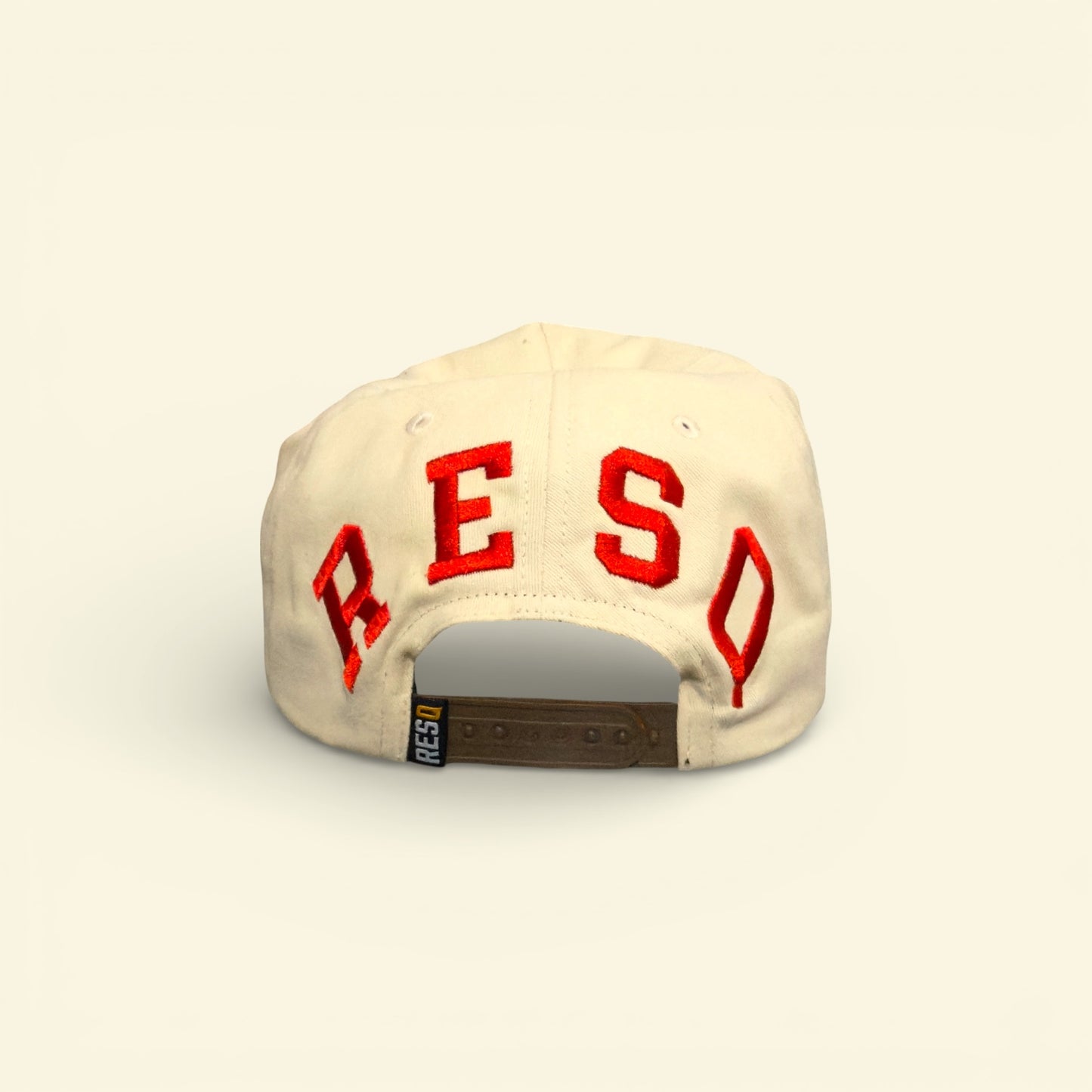 Cream Red Cap